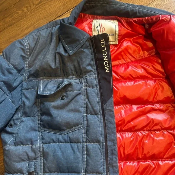 Moncler Denim print light puffer size 4 - Picture 3 of 14